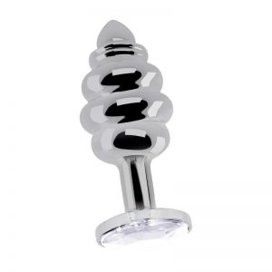 Plug Anal Diamond Ondulaciones 9.1 cm Color Plata diseñado por la marca RICH