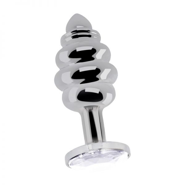 Plug Anal Diamond Ondulaciones 9.1 cm Color Plata diseñado por la marca RICH
