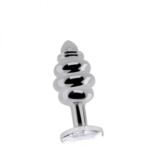 Plug Anal Diamond Ondulado Color Plata diseñado por la marca RICH