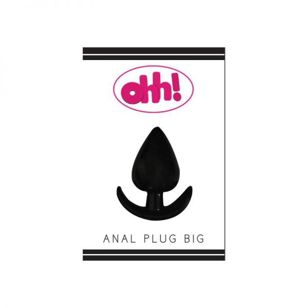 Plug Anal Grande Color Negro diseñado por la marca OHH TOYS