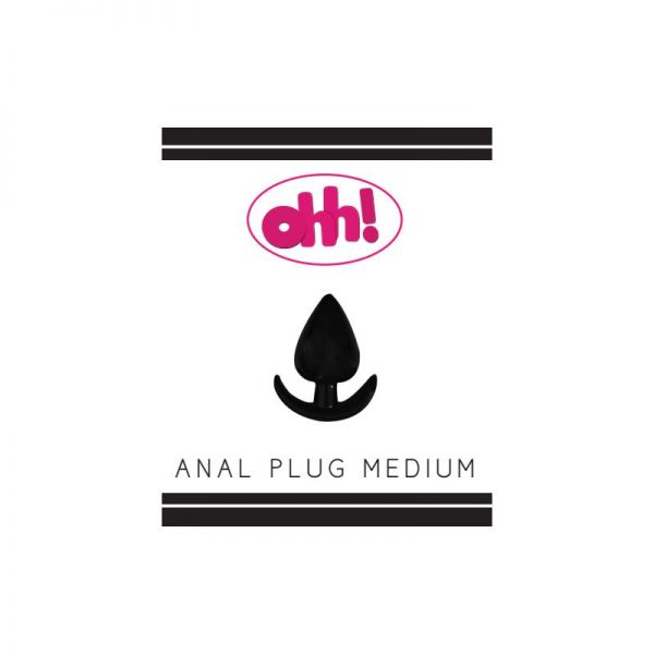Plug Anal Mediano Color Negro diseñado por la marca OHH TOYS