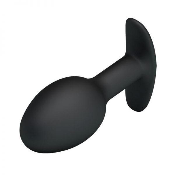 Plug Anal Silicona Negro con Bola fabricado por PRETTYLOVE