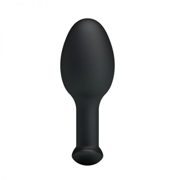 Plug Anal Silicona Negro con Bola marca PRETTYLOVE