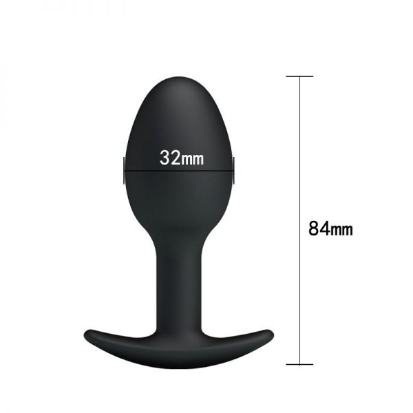 Plug Anal Silicona Negro con Bola barato