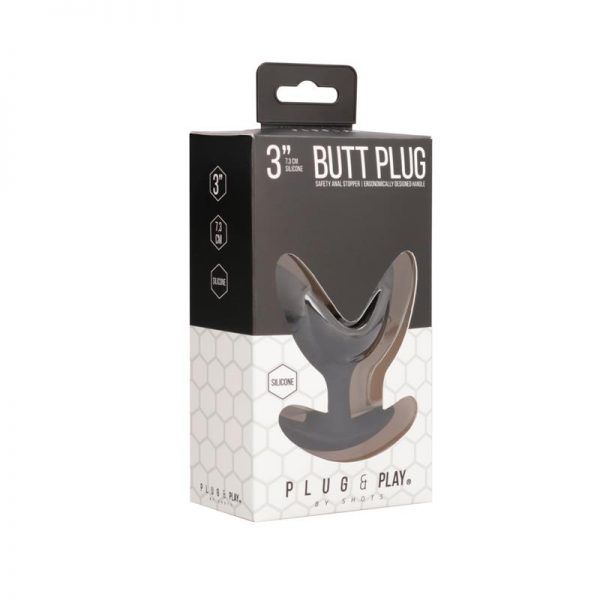 comprar Plug Anal Split 3 Color Negro barato y de calidad