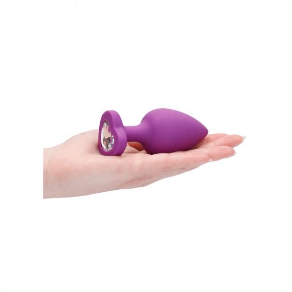Plug Anala Diamond Heart Extra Grande Pupura de la tienda erótica web www.tiendaeroticaweb.es