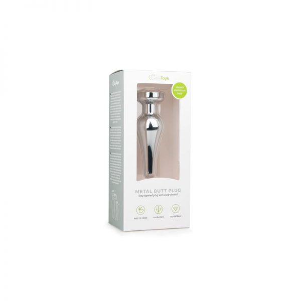 comprar Plug Base de Cristal  No. 4 - Plata en sex shop www.tiendaeroticaweb.es