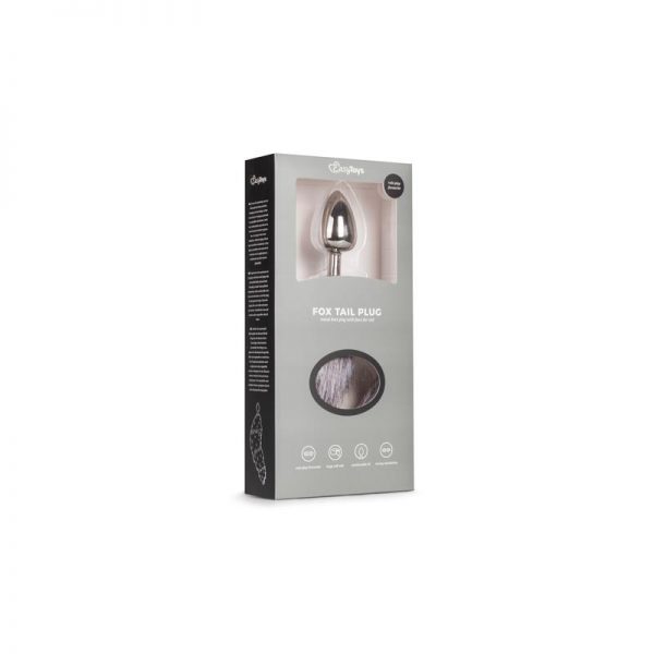 Plug con Cola de Zorro No. 4 - Plata de la tienda erótica web www.tiendaeroticaweb.es