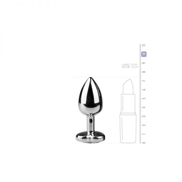 venta de Plug de Aluminio No. 2 - Plata/Transparente en tienda erótica online