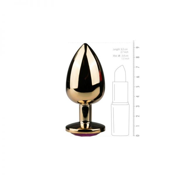 venta de Plug de Aluminio No. 6 - Oro / Púrpura en tienda erótica online