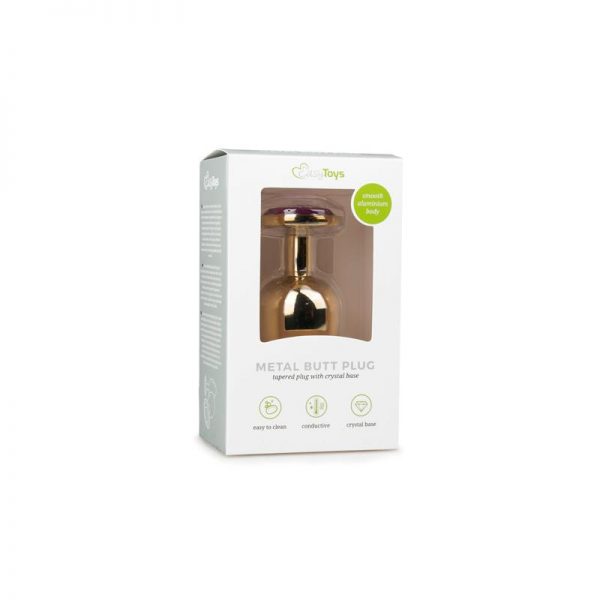 comprar Plug de Aluminio No. 6 - Oro / Púrpura en sex shop www.tiendaeroticaweb.es