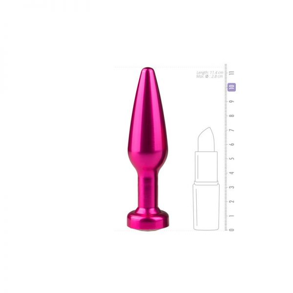 comprar Plug con Cristal Transparente No. 9 - Rosa en sex shop online