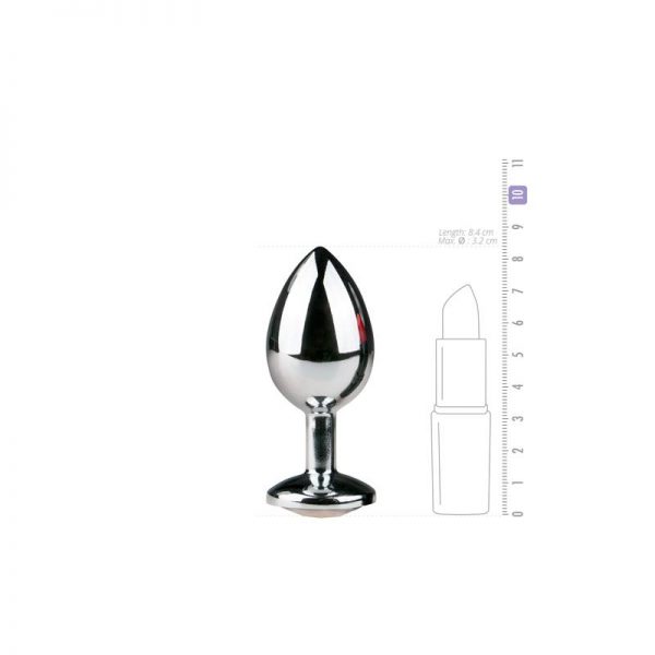 comprar Plug con Cristal Transparente No.2 Plateado en sex shop online