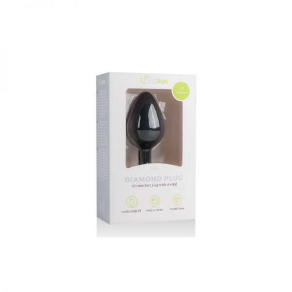 Plug de DIamante Mediano - Negro de calidad y barato