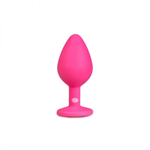 Plug con Cristal Transparente Silicona Rosa fabricado por EASYTOYS