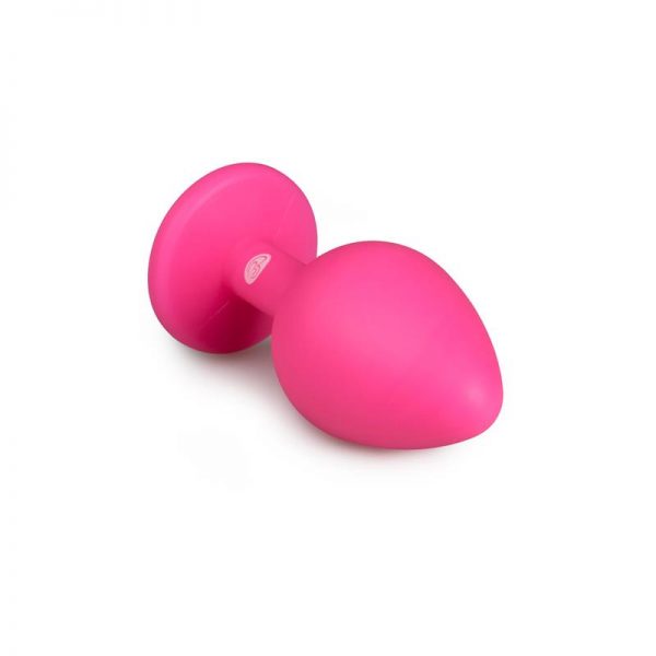 comprar Plug con Cristal Transparente Silicona Rosa en sex shop online