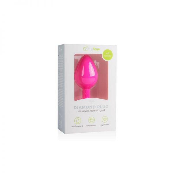 Plug con Cristal Transparente Silicona Rosa de calidad y barato