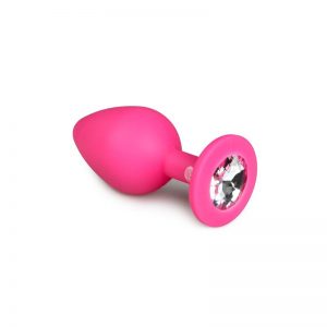 Plug con Cristal Transparente Silicona Rosa de la marca EASYTOYS