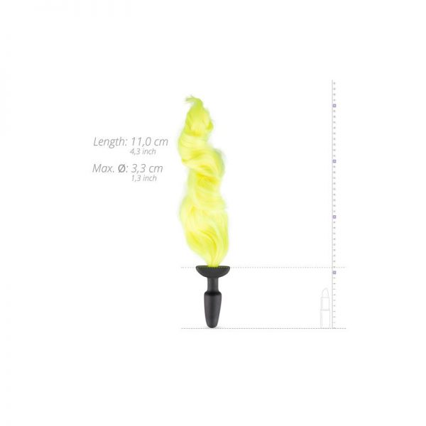 venta de Plug de Silicona con Cola - Amarilla en tienda erótica online