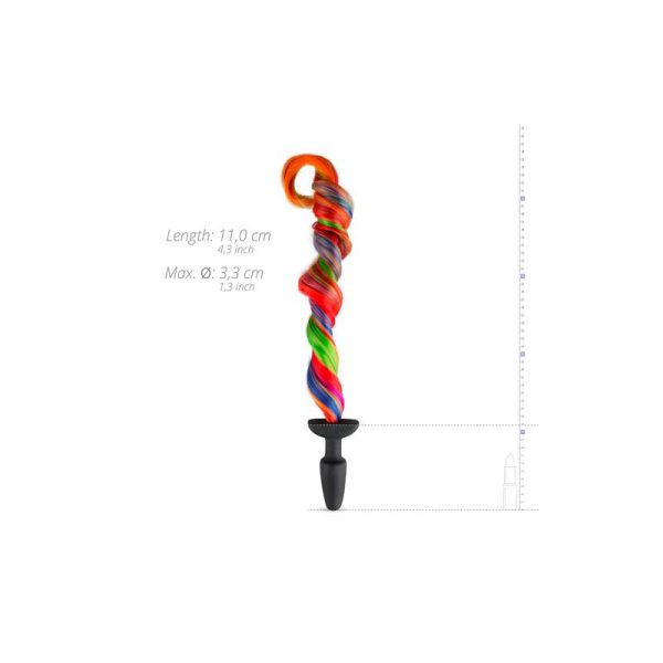 venta de Plug de Silicona con Cola - Arcoiris en tienda erótica online