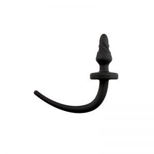 Plug con Cola de Perro Silicona Negro de la marca EASYTOYS