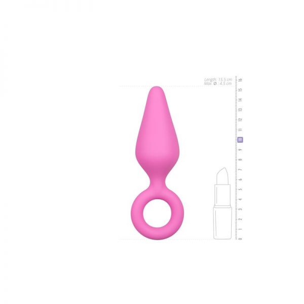 comprar Plug de Silicona Rosa - Grande en sex shop www.tiendaeroticaweb.es