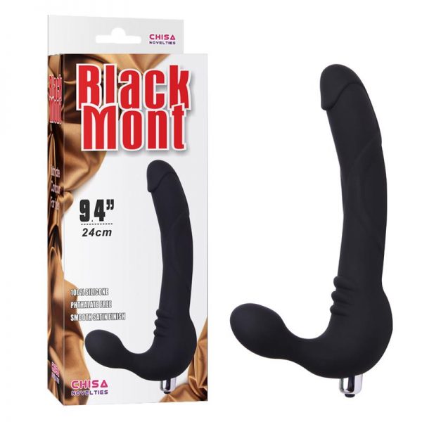 Plug Strap On Cavalier Silicona Negro diseñado por la marca CHISA