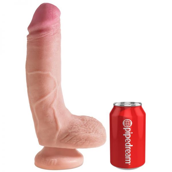 Plus Pene con Testículos 8 Dual Density - Color Natural barato