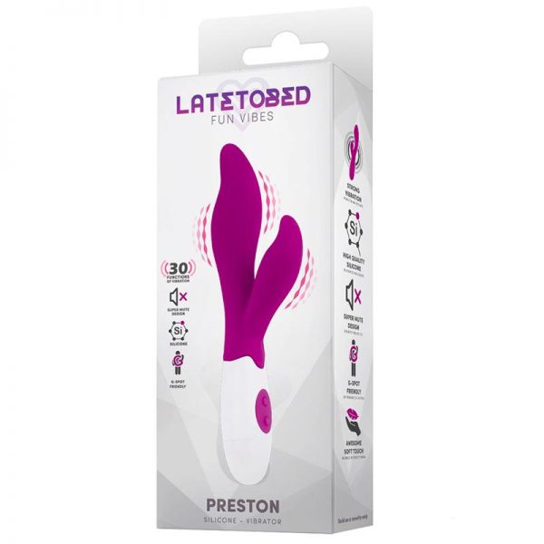 Preston Vibrador con Estimulador Silicona fabricado por LATETOBED