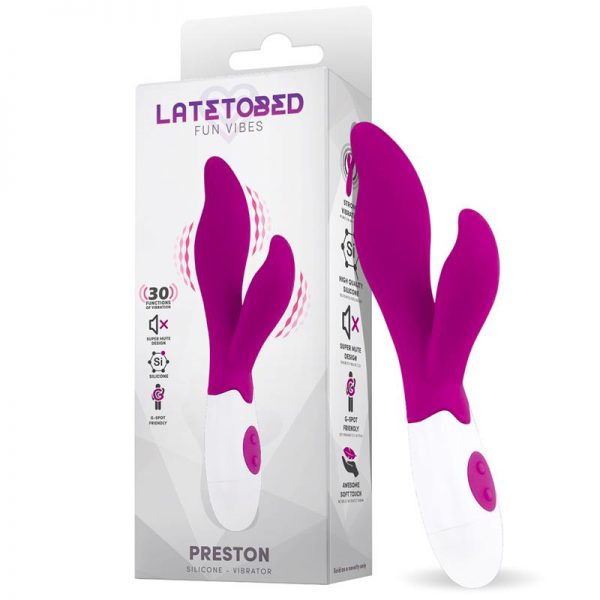 Preston Vibrador con Estimulador Silicona de la marca LATETOBED