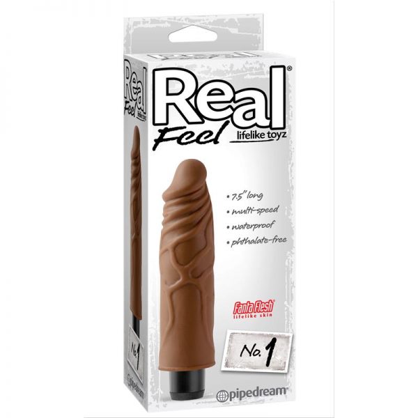Real Feel Lifelike Toyz Vibrador No. 1 Marrón de calidad