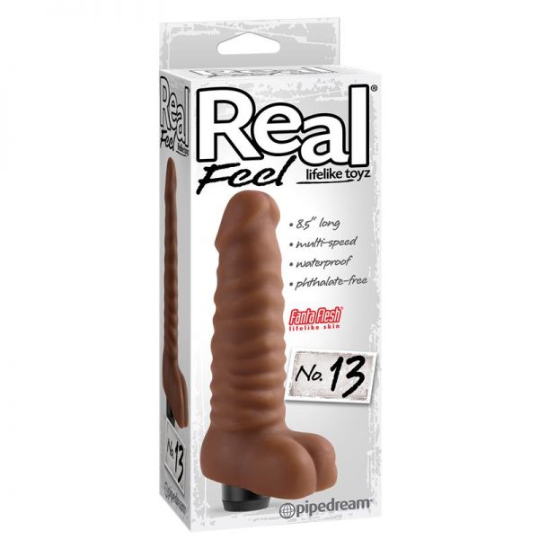 Real Feel Lifelike Toyz Vibrador No. 13 Marrón de calidad