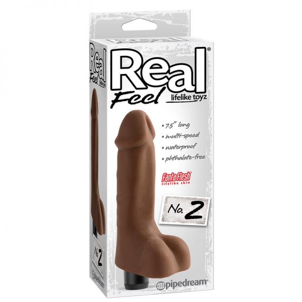 Real Feel Lifelike Toyz Vibrador No. 2 Marrón de calidad