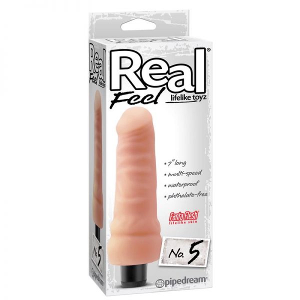 Real Feel Lifelike Toyz Vibrador No. 5 Color Natural de calidad