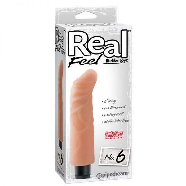 Real Feel Lifelike Toyz Vibrador No. 6 Color Natural de calidad