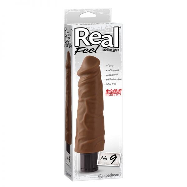 Real Feel Lifelike Toyz Vibrador No. 9 Marrón de calidad