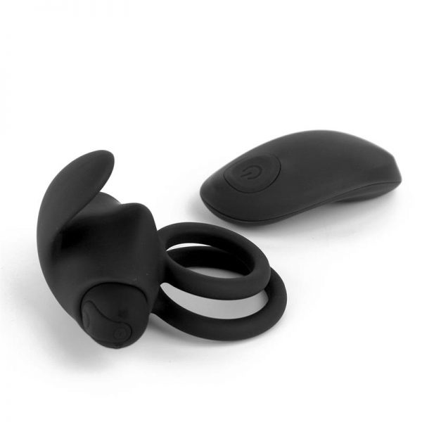 comprar Reerin Anillo Vibrador USB Dual Control Remoto USB Silicona en sex shop online