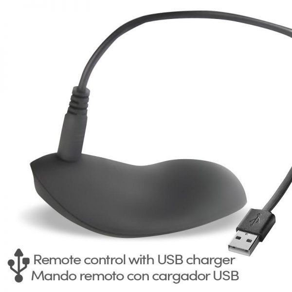 Reerin Anillo Vibrador USB Dual Control Remoto USB Silicona de la tienda erótica web www.tiendaeroticaweb.es
