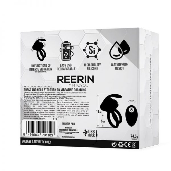 Reerin Anillo Vibrador USB Dual Control Remoto USB Silicona barato