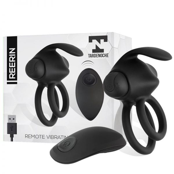 Reerin Anillo Vibrador USB Dual Control Remoto USB Silicona de la marca TARDENOCHE