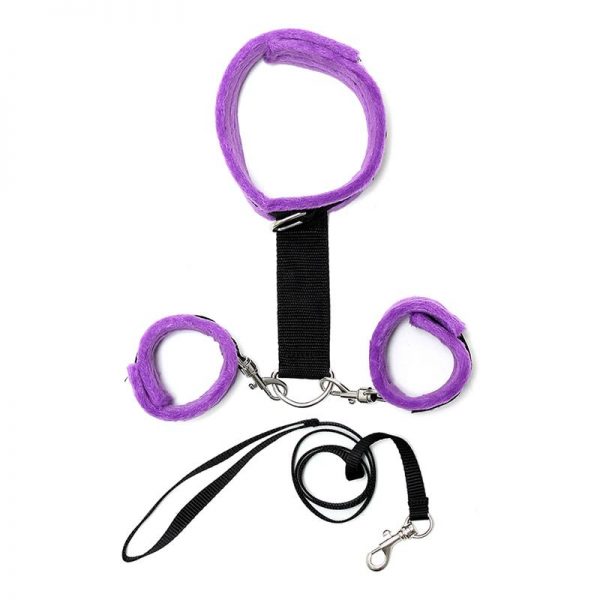 Collar y Esposas  Desmontable Púrpura Ajustable de calidad
