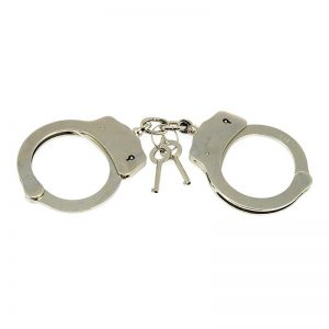 Rimba Bondage Play Esposas de Acero Niquelado Ajustables barato