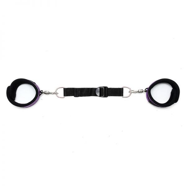 Rimba Bondage Play Esposas para Tobillos Con Correa Elástica Color Púrpura de calidad