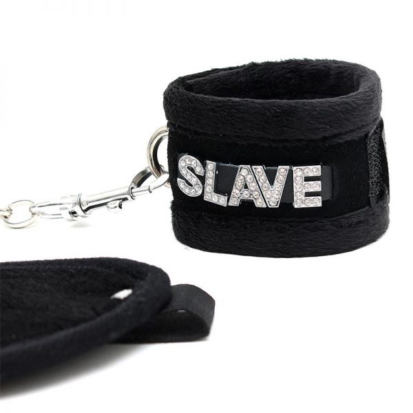 Rimba Bondage Play Esposas y Antifaz Color Negro fabricante BONDAGE PLAY