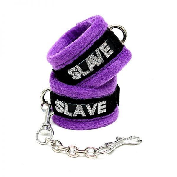 Rimba Bondage Play Esposas y Antifaz Color Púrpura fabricante BONDAGE PLAY