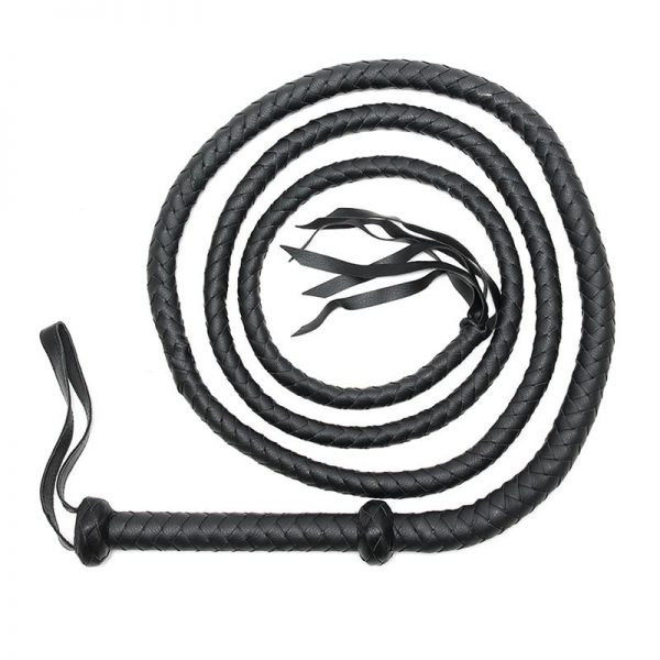 Látigo Trenzado Cuero Negro 250 cm barato