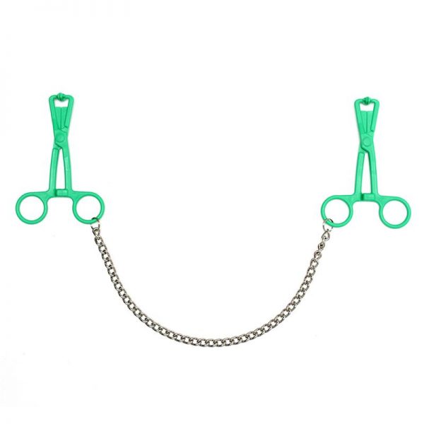 Pinzas  Pezones con Cadena  Verde barato