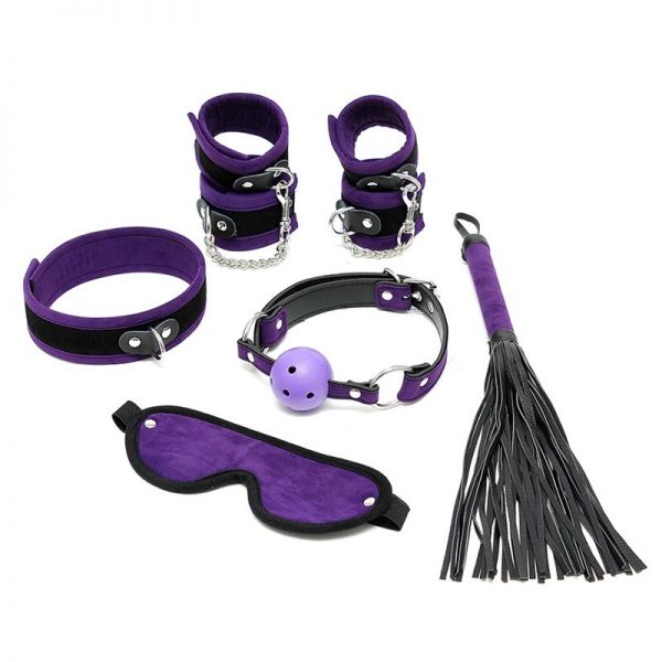 Rimba Bondage Play Set de Bondage 6 Piezas Color Púrpura en www.tiendaeroticaweb.es