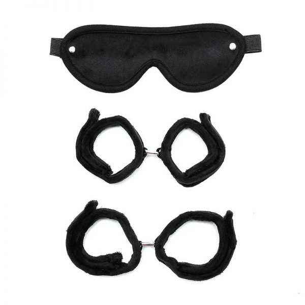 Rimba Bondage Play Set de Esposas para Muñecas y Tobillos Color Negro de calidad