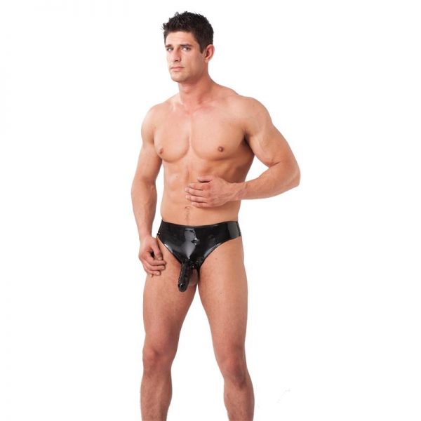 Rimba Latex Play Boxer con Dildo diseñado por la marca LATEX PLAY